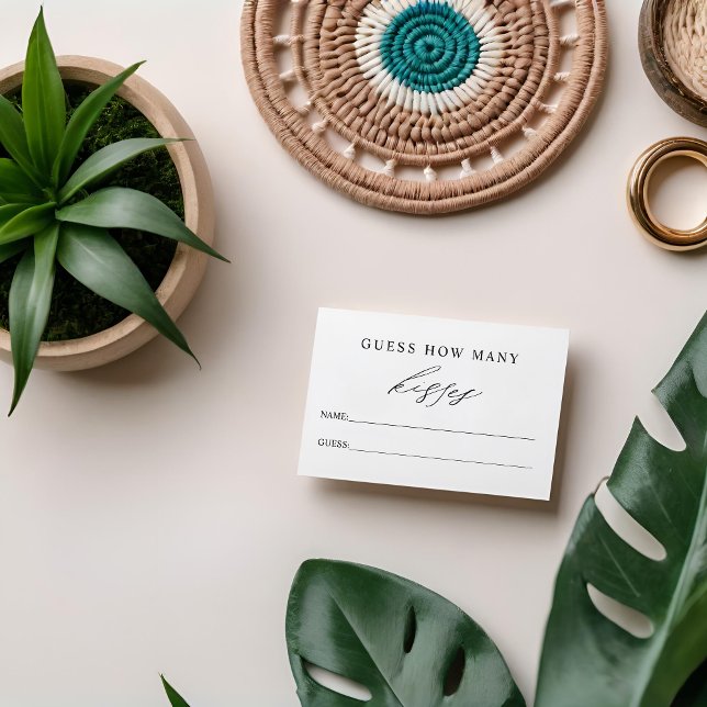 Gissa hur många Kisses Möhippa-spelkort Visitkort (Skapare uppladdad)