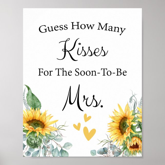 Gissa hur många Kisses-Möhippor som spelas Poster (Framsidan)