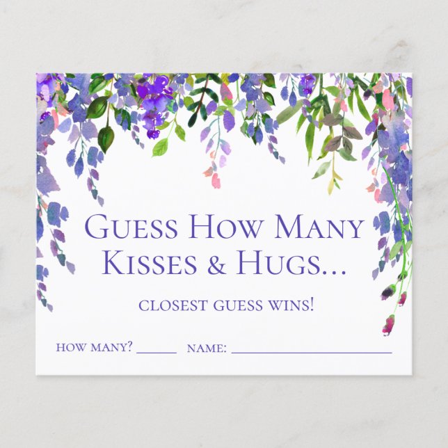 Gissa hur många Kisses och Hugs Lila Wisteria (Framsida)