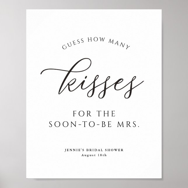 Gissa hur många kisses Shower-spel Poster (Framsidan)
