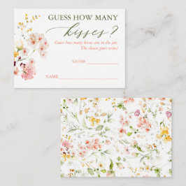 Gissa hur många Kisses-spelkort - jodblommor Tilläggskort