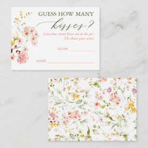 Gissa hur många Kisses-spelkort - jodblommor Tilläggskort