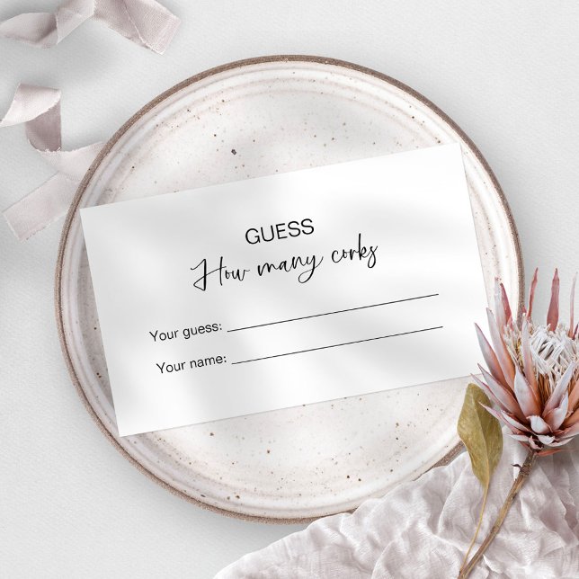 Gissa Hur Många Korkar Bröllopsspel Tilläggskort (Skapare uppladdad)