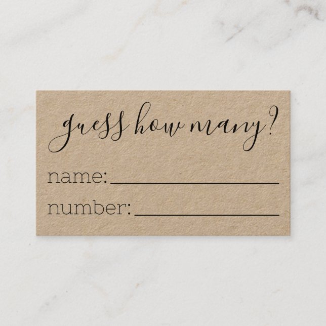 Gissa hur många kort med babyduschar som ger spel (Framsida)