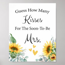 Gissa hur många kyssar bröllopsfest spel poster