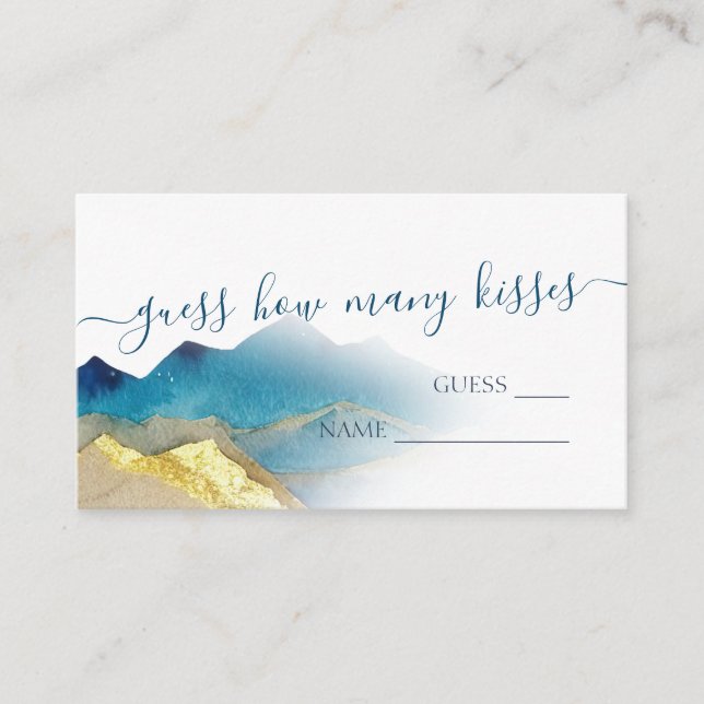 Gissa hur många kyssar guldberg bröllopsfest för b tilläggskort (Framsida)