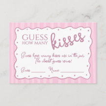 Gissa Hur Många Kyssar Spel Rosa Randig Kort