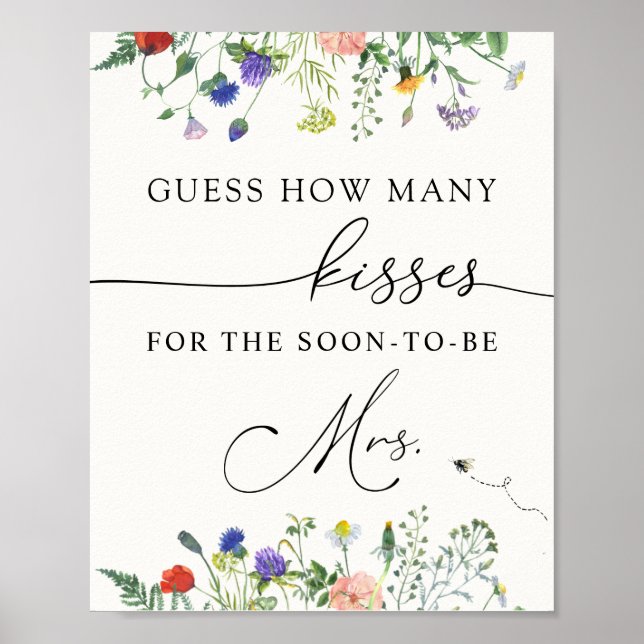 Gissa hur många kyssar till den blivande fru Post Poster (Framsidan)