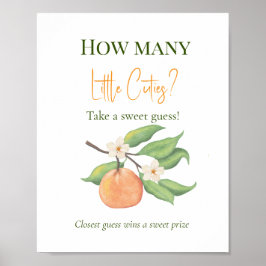 Gissa hur många Little Cuties dusch spel Poster