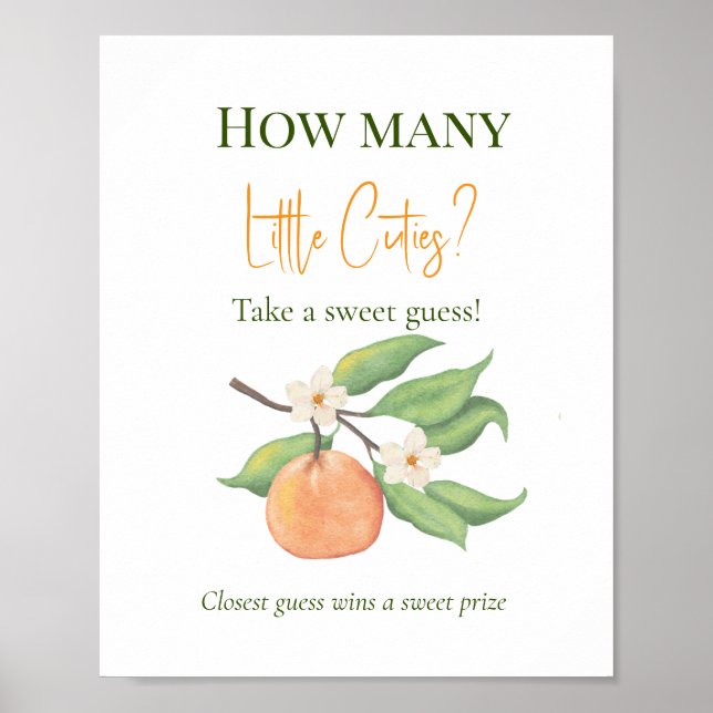 Gissa hur många Little Cuties dusch spel Poster (Framsidan)