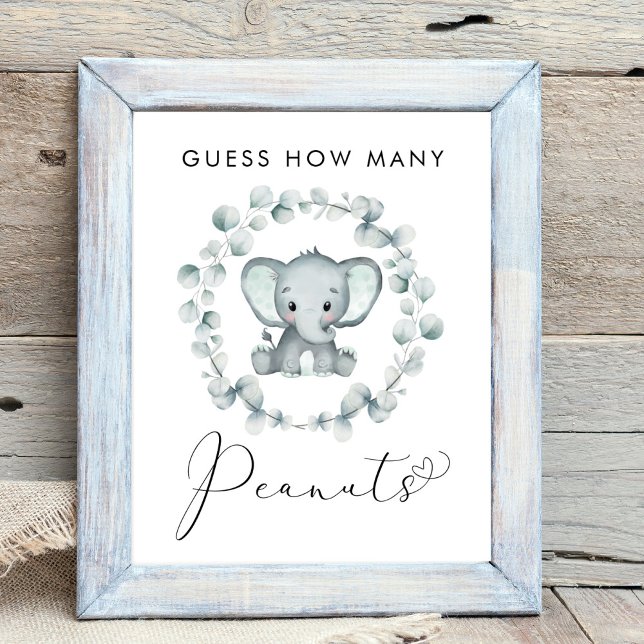 Gissa hur många peanuts-elefant-babyskor som spela poster (Skapare uppladdad)