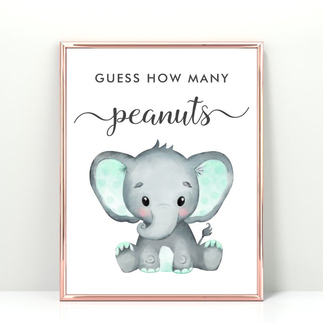 Gissa hur många peanuts-elefant-babyskor som spela poster (Skapare uppladdad)