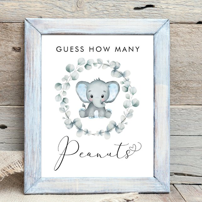 Gissa hur många peanuts-elefant-babyskor som spela poster (Skapare uppladdad)