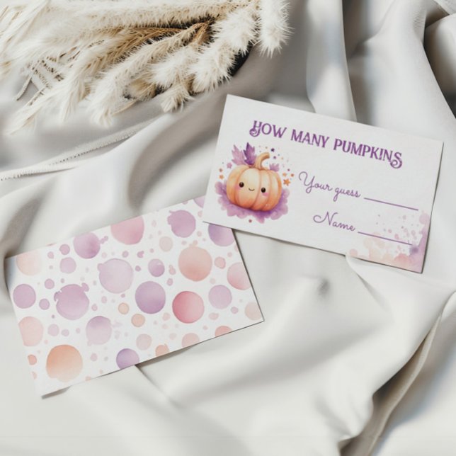 Gissa hur många Pumpkins Halloween Baby Shower-spe Tilläggskort (Skapare uppladdad)
