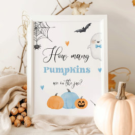 Gissa hur många pumpor blå Boo Poster