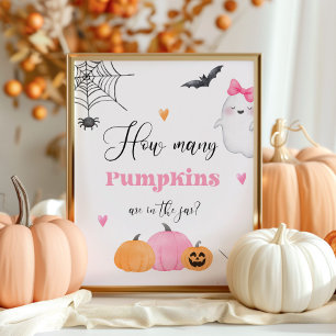 Gissa hur många pumpor lilla Boo Poster