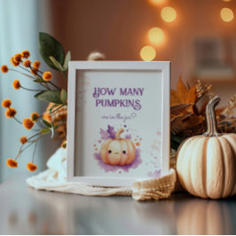 Gissa hur många pumpor små babyduschar. poster