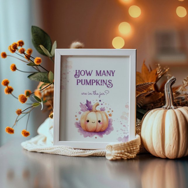 Gissa hur många pumpor små babyduschar. poster (Skapare uppladdad)