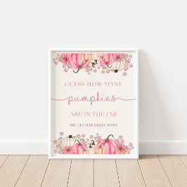 Gissa hur många pumpor som finns i Burk-tecknet Poster