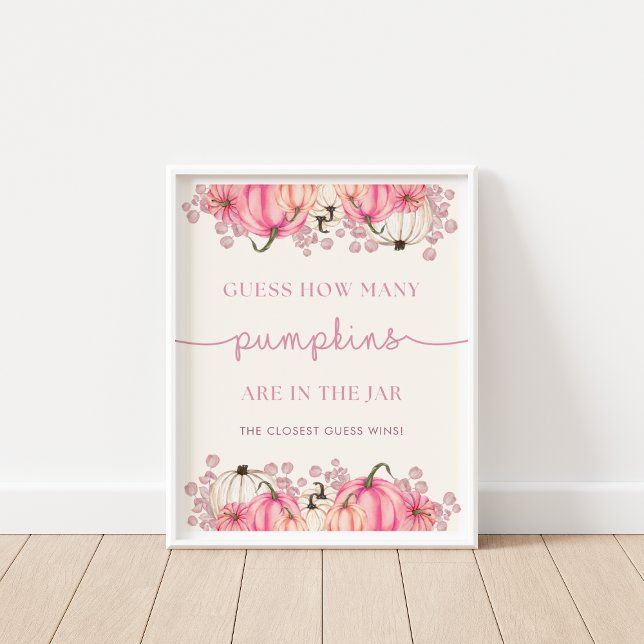 Gissa hur många pumpor som finns i Burk-tecknet Poster (Skapare uppladdad)