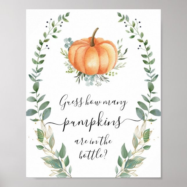 Gissa hur många pumpor som finns i Flaska-tecknet Poster (Framsidan)