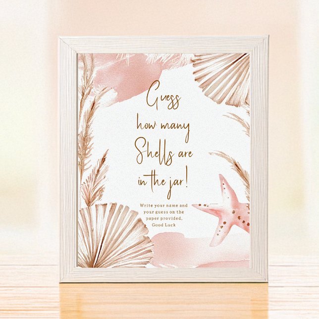 Gissa hur många snäckor baby shower spel poster (Skapare uppladdad)