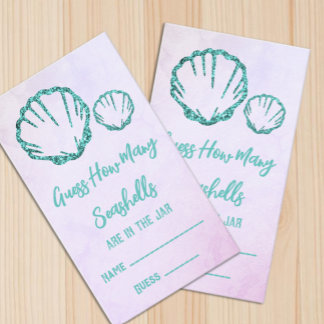 Gissa Hur Många Snigelskal Baby Shower Tilläggskort