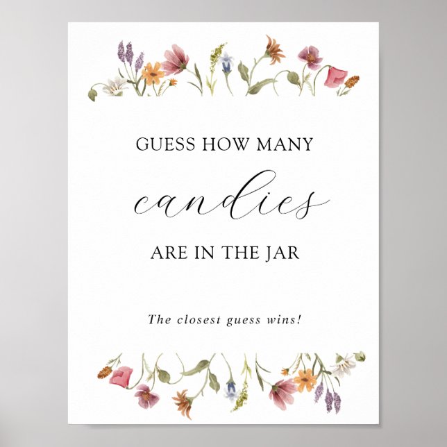 Gissa hur många som finns i burken Duschspel Affis Poster (Framsidan)