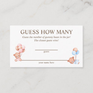 Gissa Hur Många Tvillingar Baby Shower Spelkort Tilläggskort