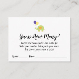 Gissa hur många? Vit med kort för elfenerat spel