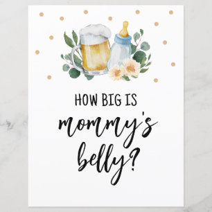 Gissa hur stor Mamma Belly signerar Baby som brinn