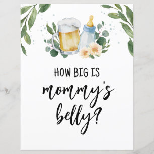 Gissa hur stor Mamma Belly signerar Baby som brinn
