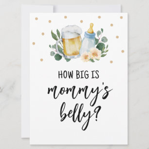 Gissa hur stor Mamma Belly signerar Baby som brinn Inbjudningar