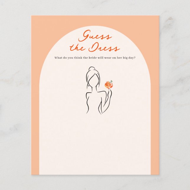 Gissa klänningsspelet Aperol Spritz Bröllopsfest (Framsida)