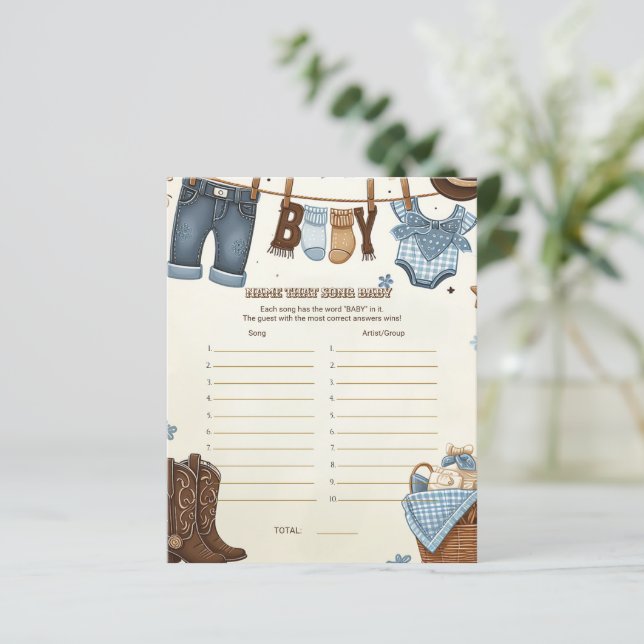 Gissa låten baby shower spel (Stående Fram)