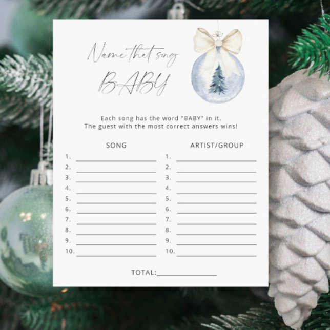 Gissa låten baby - Vinter Baby shower spel (Skapare uppladdad)