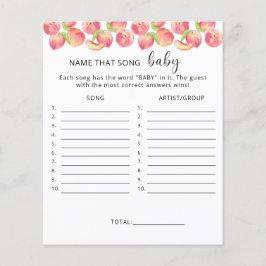 Gissa låten \ Peach baby shower-spel