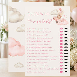 Gissa Mamma eller Pappa Baby Shower-spel