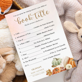 Gissa matchen för Bok-titel Pumpkin Fall Baby Show
