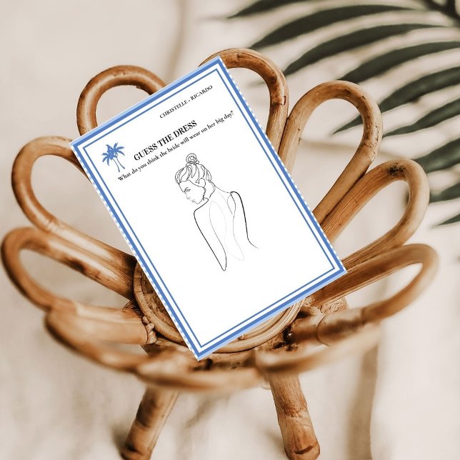 Gissa möhippa-spelkortet för brudklänning inbjudningar (Skapare uppladdad)