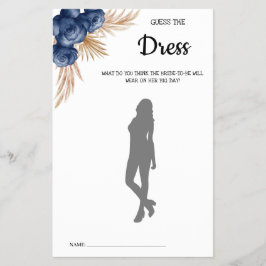 Gissa Möhippan Dress Blåa blommor Flygblad