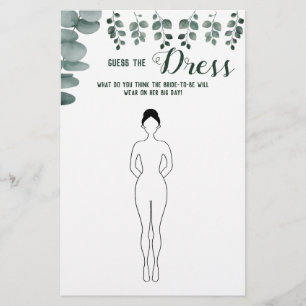 Gissa Möhippan Dress Eucalyptus Game Card Flygblad