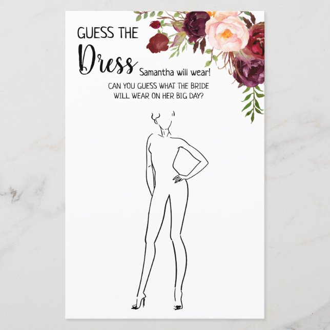 Gissa Möhippan Dress Marsala Flowers (Framsida)