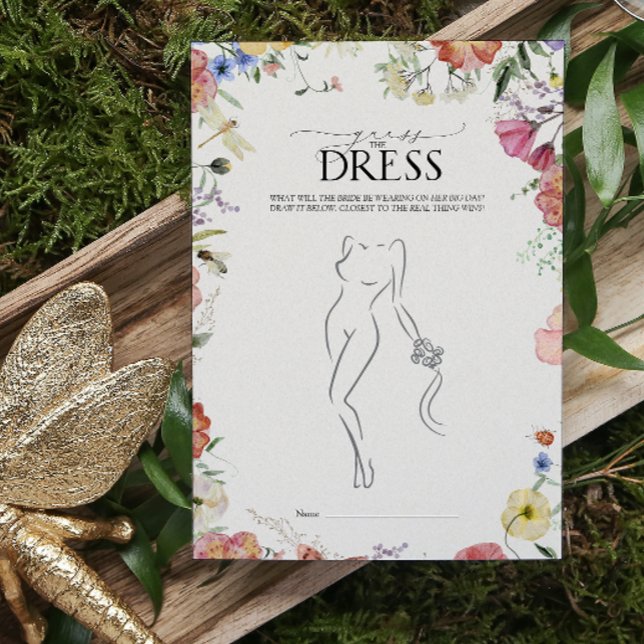 Gissa Möhippan Dress Pressed Blommigt (Bridal Shower Game!)