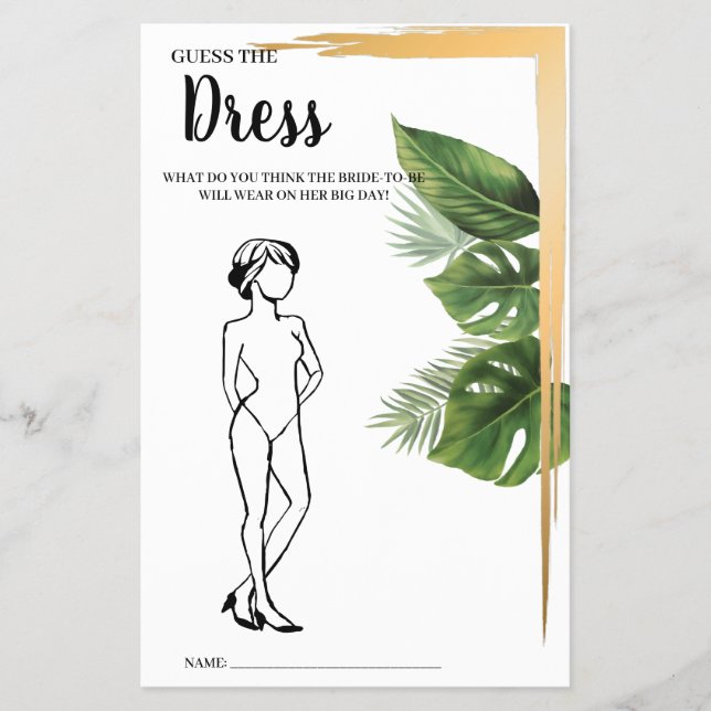 Gissa Möhippan Dress Tropical Handflatan  Flygblad (Framsidan)