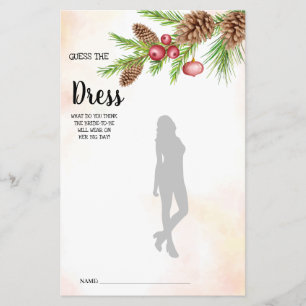 Gissa Möhippan Game Card för Dress-julspel Flygblad