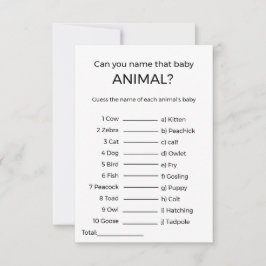 gissa namn i baby djur-babyduschspelet