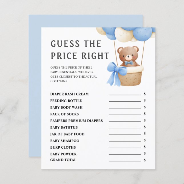 Gissa Prisa | Ljud av babylåda i Nalle (Fram/baksida)