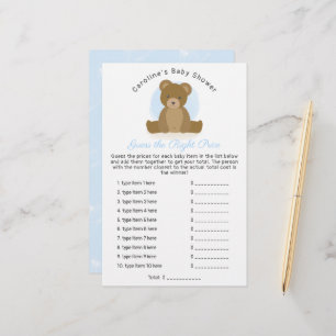 Gissa Prisa Pojke Shower-spel för cute-Nalle