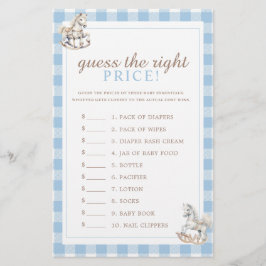 Gissa Prisa Rocking Horse Baby Shower-spel